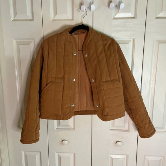 kordal studio Jackets & Blazers - Kordal studio crop Quilted Jacket - clove